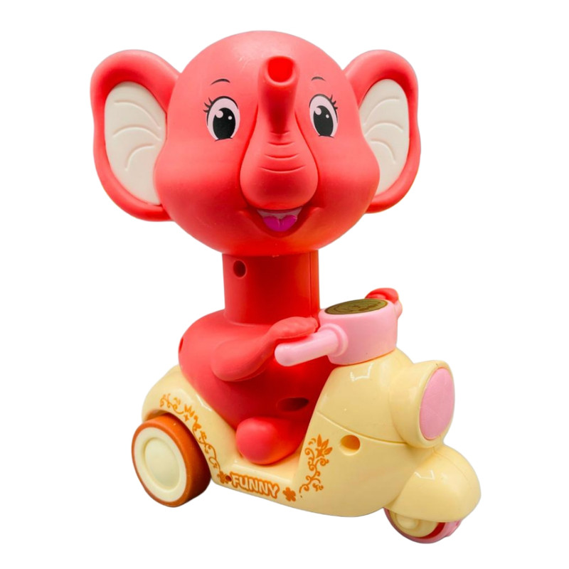اسباب بازی کوکی مدل فیل موتور سوار فشاری کد 67-780