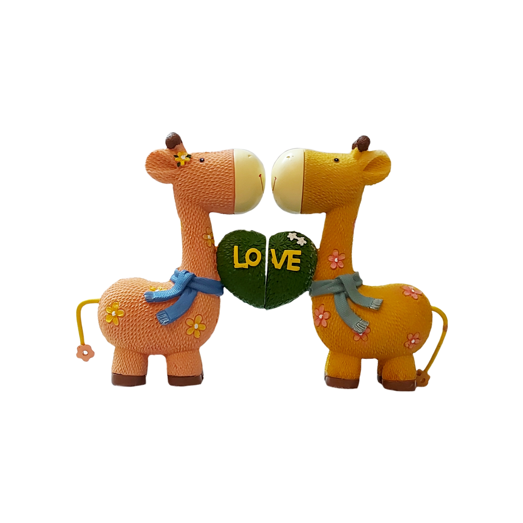مجسمه مدل زرافه طرح LOVE کد 045 مجموعه 2 عددی