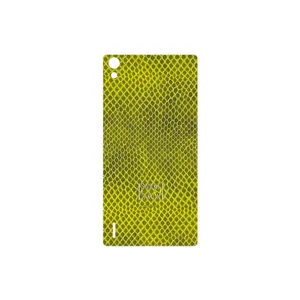 MAHOOT Yellow Snake Skin Cover Sticker for Huawei Ascend P7