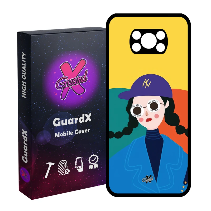 کاور گارد ایکس طرح Girl مدل Glass10629 مناسب برای گوشی موبایل شیائومی Poco X3 NFC/Poco X3/Poco X3 Pro