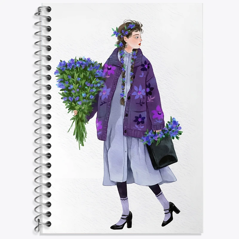 دفتر لغت 50 برگ خندالو طرح دخترانه کد F8373