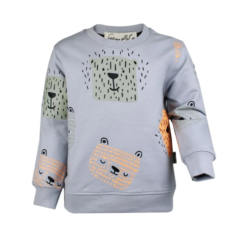 عکس شماره 2 : ست سویشرت و شلوار راحتی بچگانه مدل خرس نقطه ای