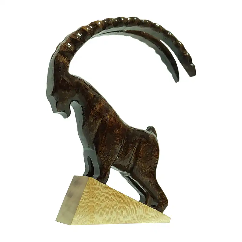 مجسمه چوبی طرح بز کوهی مدل 40112