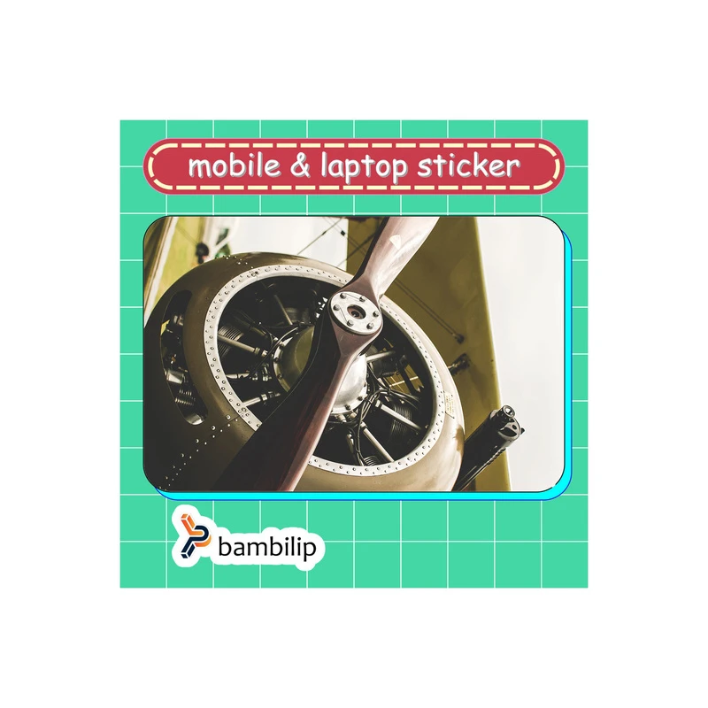 استیکر بامبیلیپ مدل کارت عابر طرح هواپیمای ملخی کد 7857669