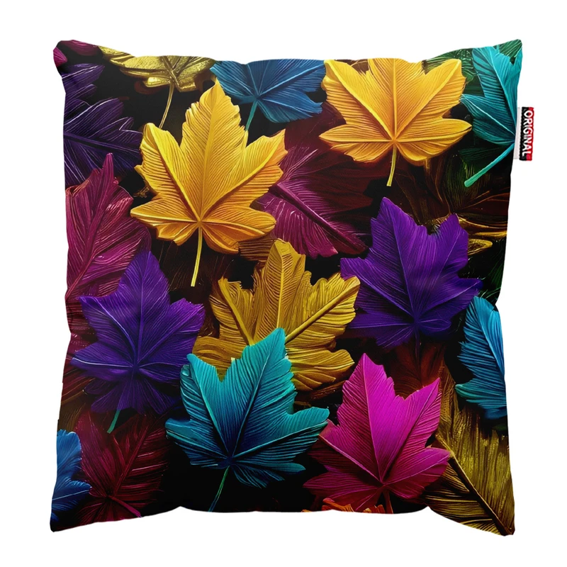 کوسن پاد آفرین مدل برگ های رنگی خاص کد 188 سایز 30*30 سانتی متر