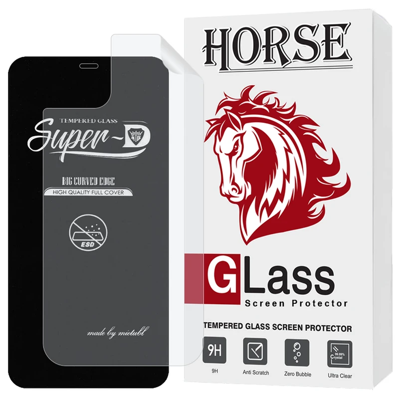 محافظ صفحه نمایش هورس مدل SUNH مناسب برای گوشی موبایل اپل iPhone XR به همراه محافظ پشت گوشی