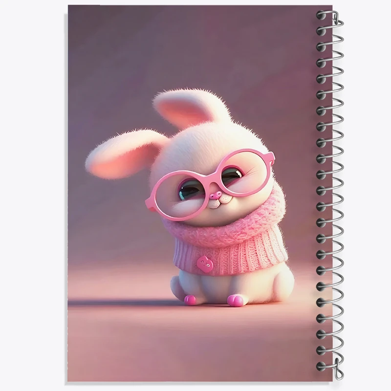 دفتر مشق 100 برگ خندالو طرح خرگوش کیوت کد F5679