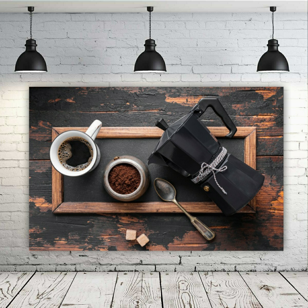 استیکر دیواری طرح قهوه و آسیاب قهوه مدل SDA9410
