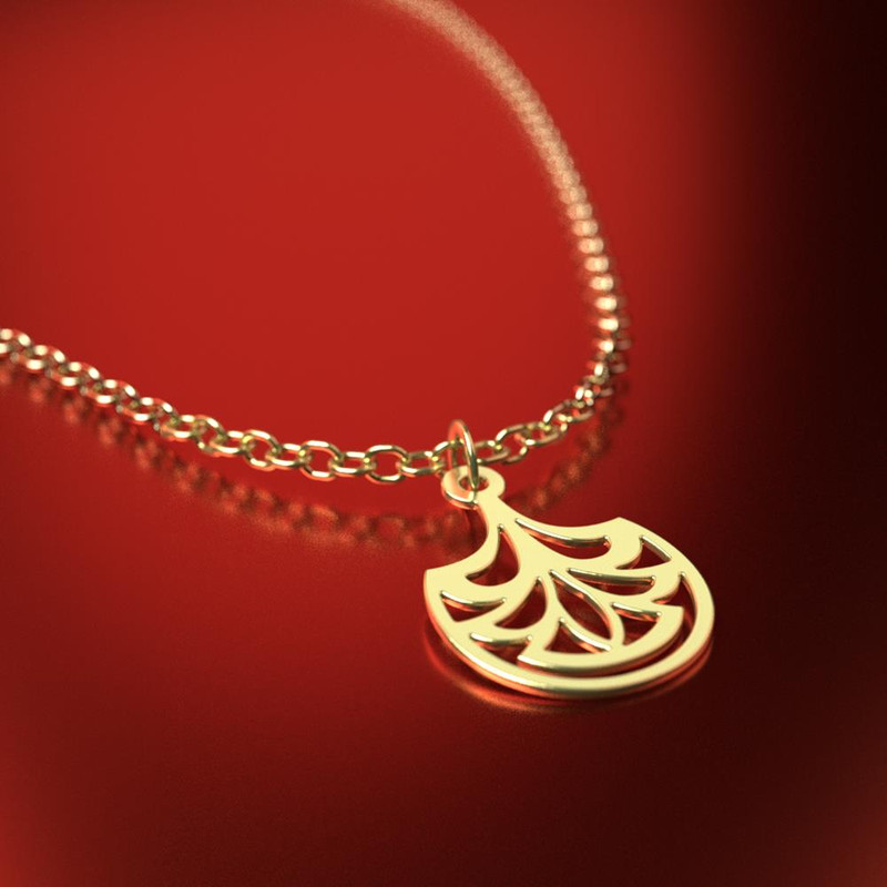 آویز ساعت طلا 18 عیار زنانه مدوپد مدل اسلیمی کد CA15282