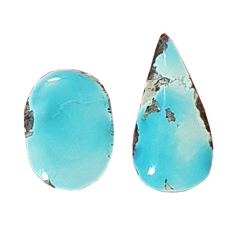 سنگ فیروزه نیشابور کد CZN5017 مجموعه 2 عددی