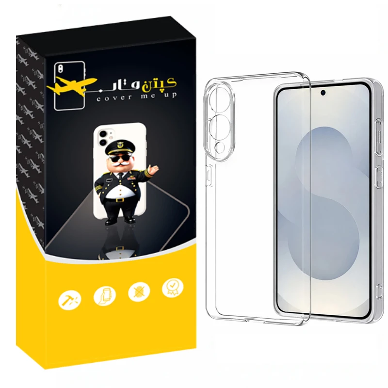 کاور کپتن  قاب مدل Crystal مناسب برای گوشی موبایل سامسونگ Galaxy S25 Edge