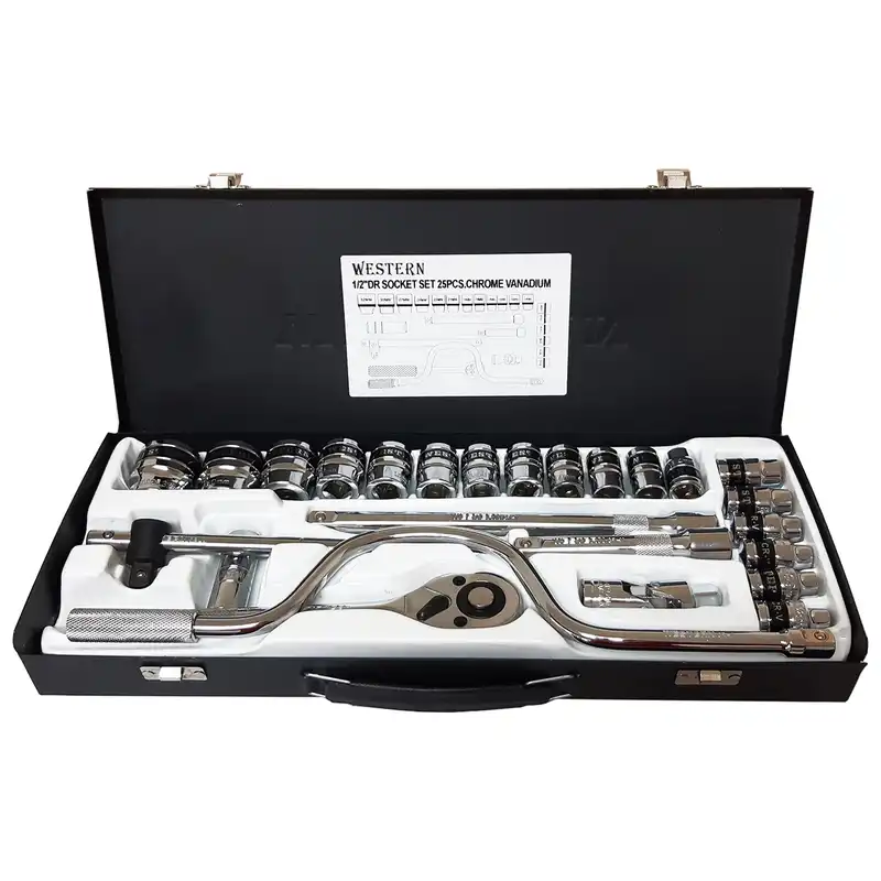 مجموعه 25 عددی آچار بکس وسترن مدل HT - 0025