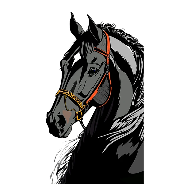 استیکر پارچه و لباس پاد آفرین طرح اسب کد 4286