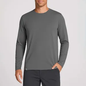 تی شرت آستین بلند مردانه باینت مدل 513-18 رنگ طوسی