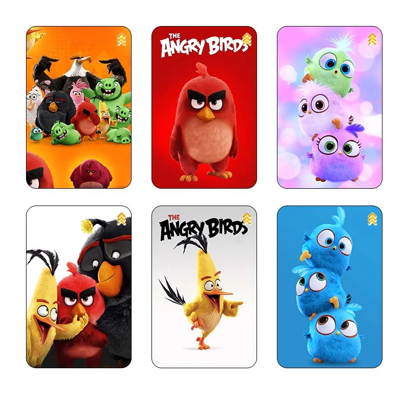 استیکر کارت مدل سام نگار طرح پرندگان خشمگین The Angry Birds کد SP1570 مجموعه 6 عددی