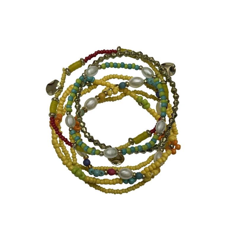 دستبند مهره ای زنانه سیکس مدل مجموعه 7 عددی