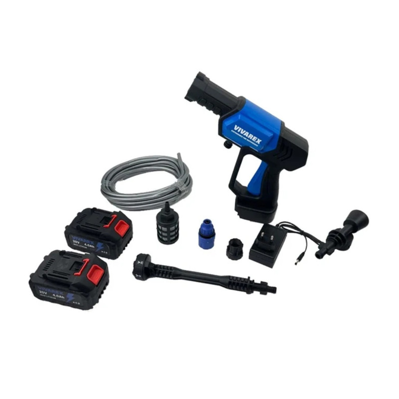 کارواش شارژی 25 بار 20 وات  با موتور ذغالی ویوارکس مدل VR2425V2-PW با حداکثر دبی اب 4 لیتر بر دقیقه