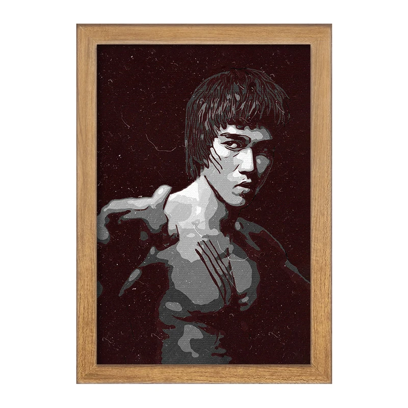تابلو خندالو مدل بروس لی (Bruce Lee) کد F1789