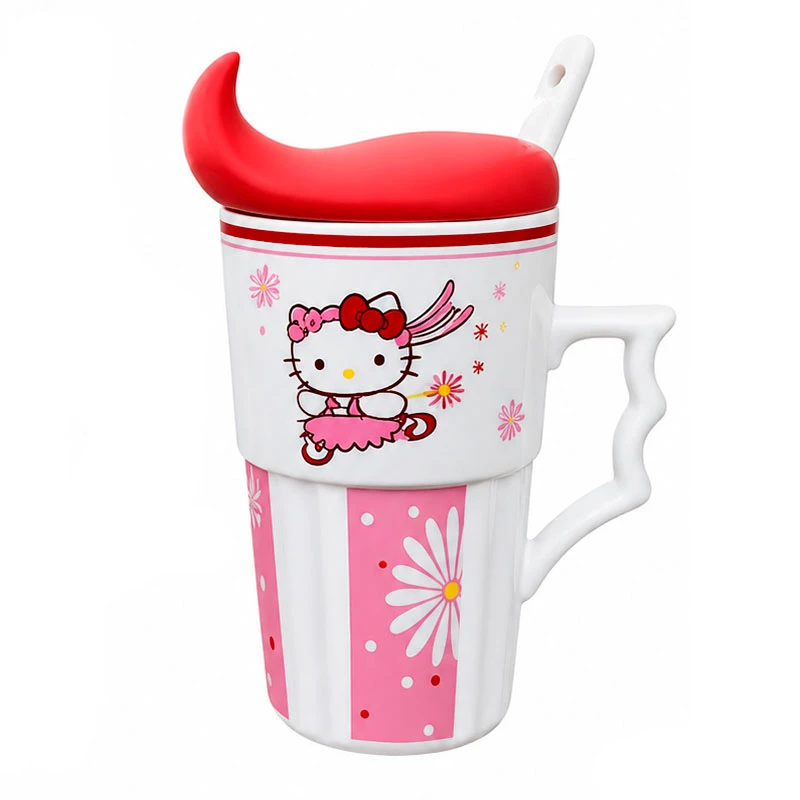 ماگ طرح Hello Kitty مدل قاشق دار 