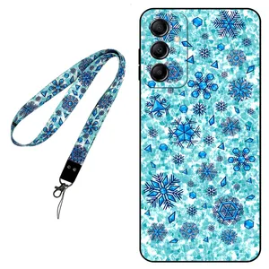 Megafone Snow Flake 0014 Cover For Samsung Galaxy A14 Mobile Neckband 
