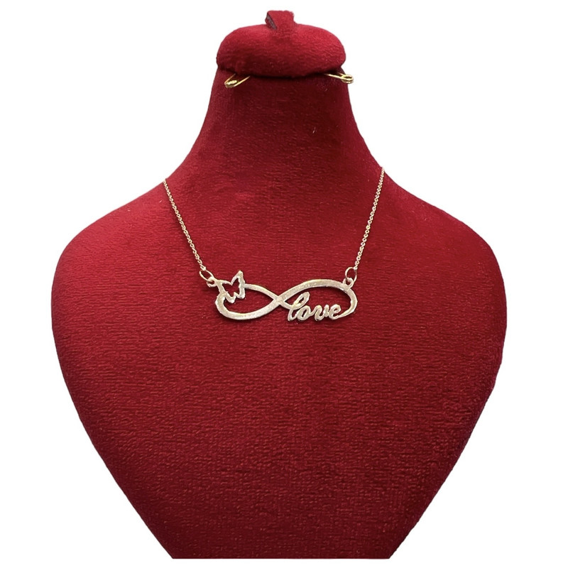 گردنبند طلا 18 عیار زنانه مدل بینهایت