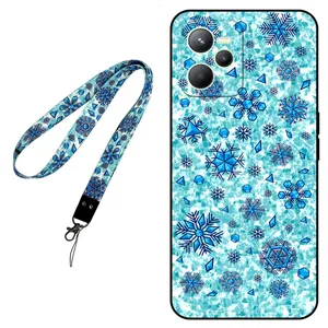 Megafone Snow Flake 0014 Cover for For Realme C35 Mobile Neckband