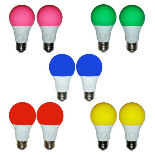 لامپ 5 وات پارس افق اروند مدل رنگی پایه E27 بسته ده عددی
