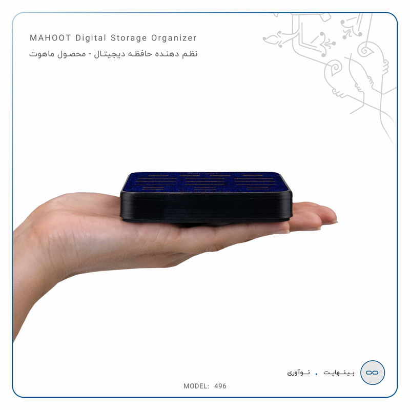 نظم دهنده فضای ذخیره سازی ماهوت مدل Blue-Holographic-496 مناسب برای فلش و مموری کارت