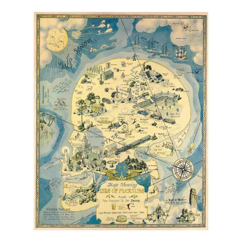 پوستر مدل   نقشه جزایر لذت