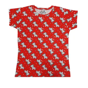 تی شرت آستین کوتاه زنانه اچ اند ام مدل عروسکی