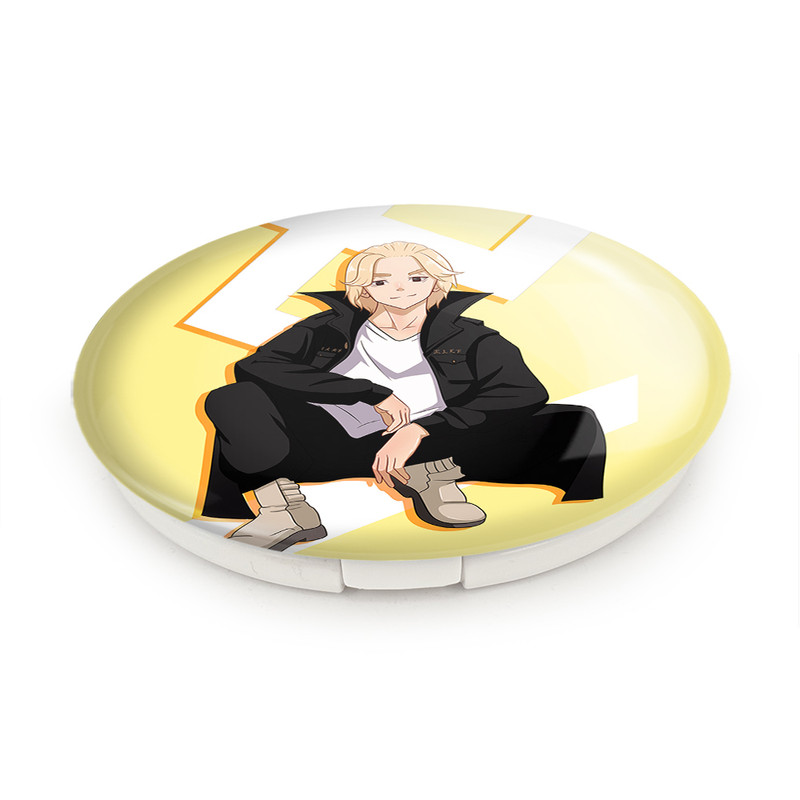 آینه جیبی خندالو طرح مایکی انیمه توکیو ریونجرز Tokyo Revengers مدل تاشو کد 10578