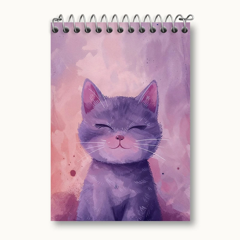 دفتر یادداشت 50 برگ خندالو طرح گربه (Cat) کد N4859