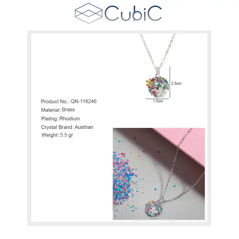 گردنبند زنانه کوبیک مدل QN-821146