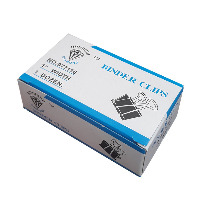 گیره کاغذ دیاموند مدل 25MM بسته 12 عددی