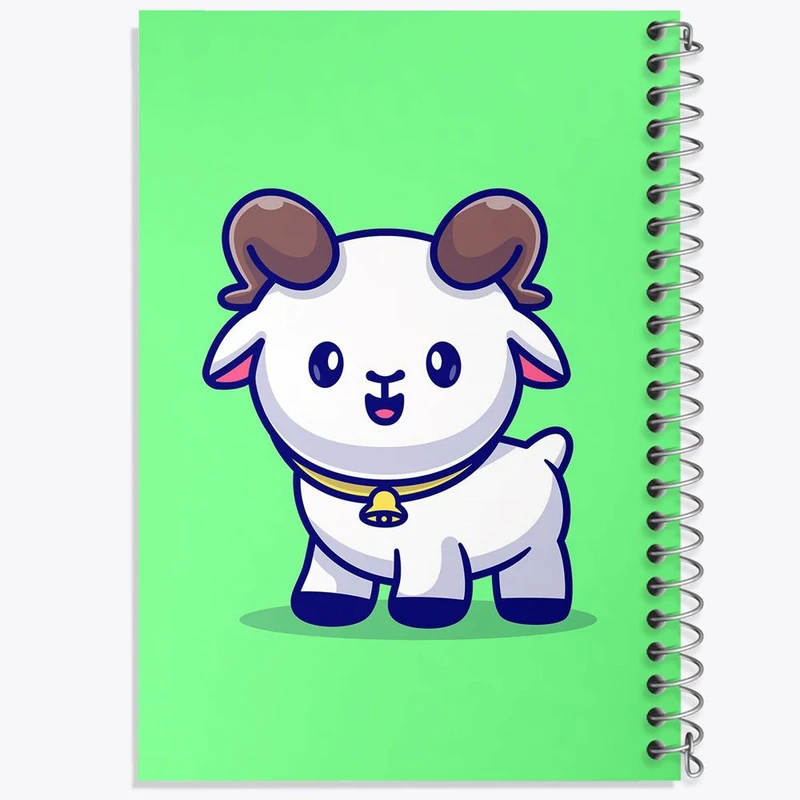 دفتر ژورنال نویسی 50 برگ خندالو مدل نقطه ای طرح حیوانات بامزه قوچ بز کد 29663