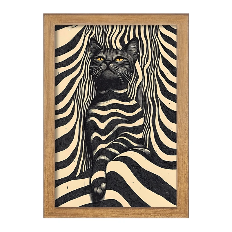 تابلو خندالو مدل گربه کد F10849