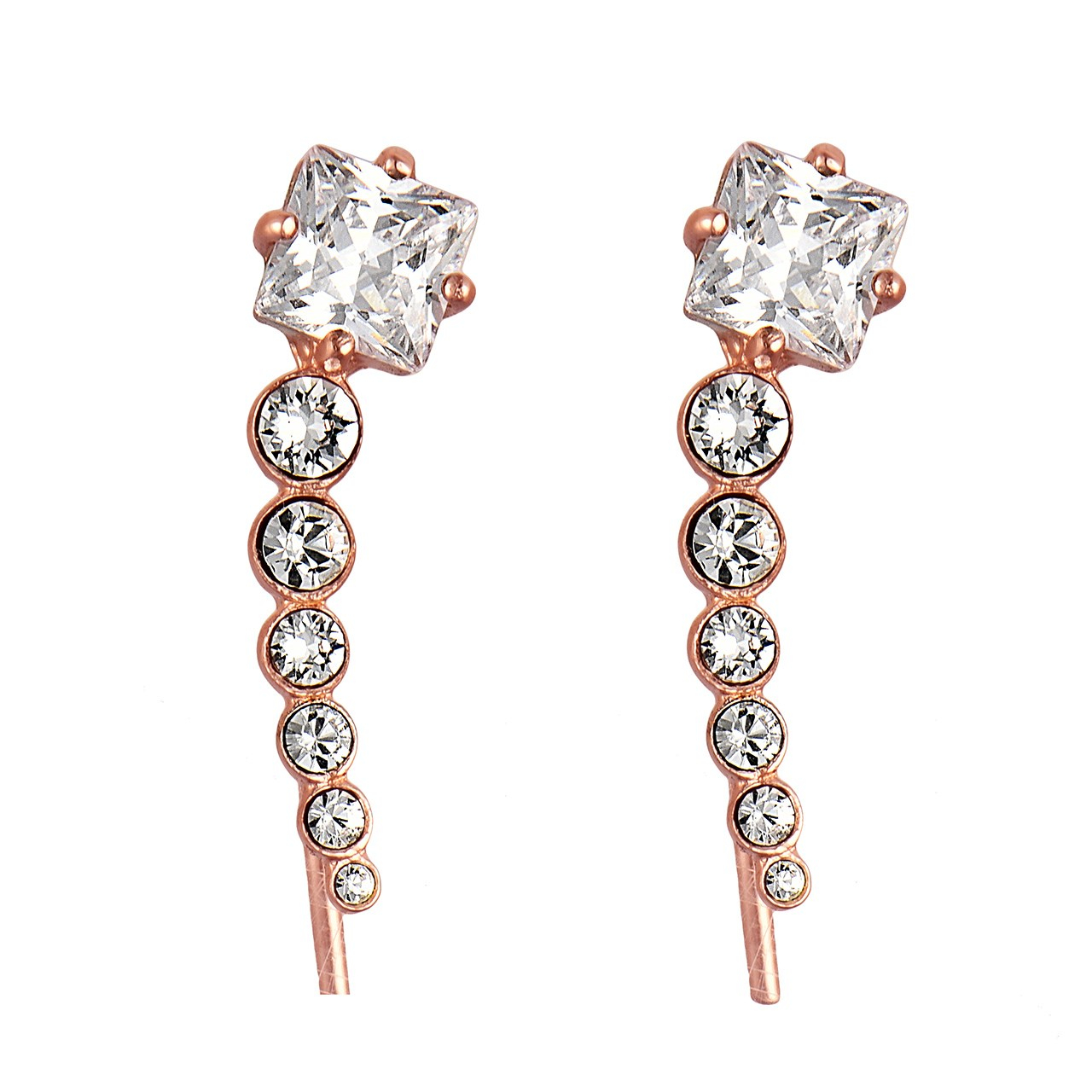 گوشواره الیور وبر مدل Basic rhod crystal 22437RG