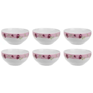 ست پیاله چینی زرین ایران سری ایتالیا اف مدل Pink Roze 10 درجه یک - بسته 6 عددی