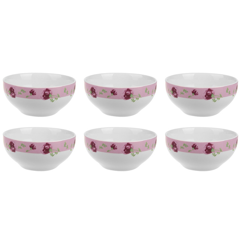 ست پیاله چینی زرین ایران سری ایتالیا اف مدل Pink Roze 10 درجه یک - بسته 6 عددی