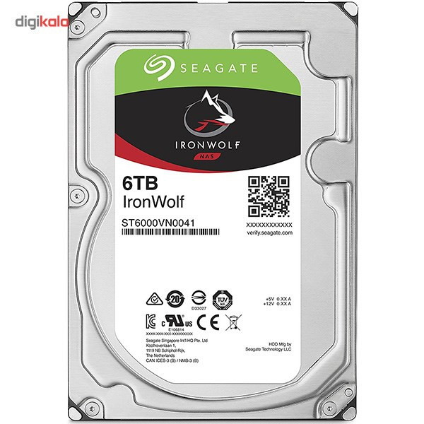هارددیسک اینترنال سیگیت مدل IronWolf ST6000VN0041 ظرفیت 6 ترابایت