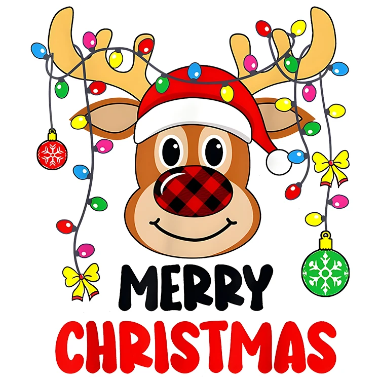 استیکر پارچه و لباس پاد آفرین مدل کریسمس کد DKST675