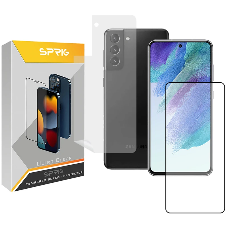محافظپشت گوشی اسپریگ مدل Full-SP مناسب برای گوشی موبایل سامسونگ Galaxy S21 Fe به همراه محافظ صفحه نمایش
