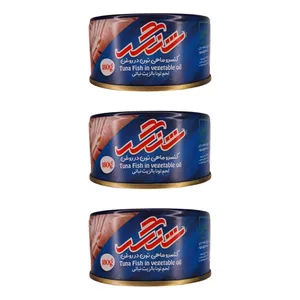 کنسرو ماهی تون هوور در روغن شنگر - ۱۸۰ گرم بسته ۳ عددی