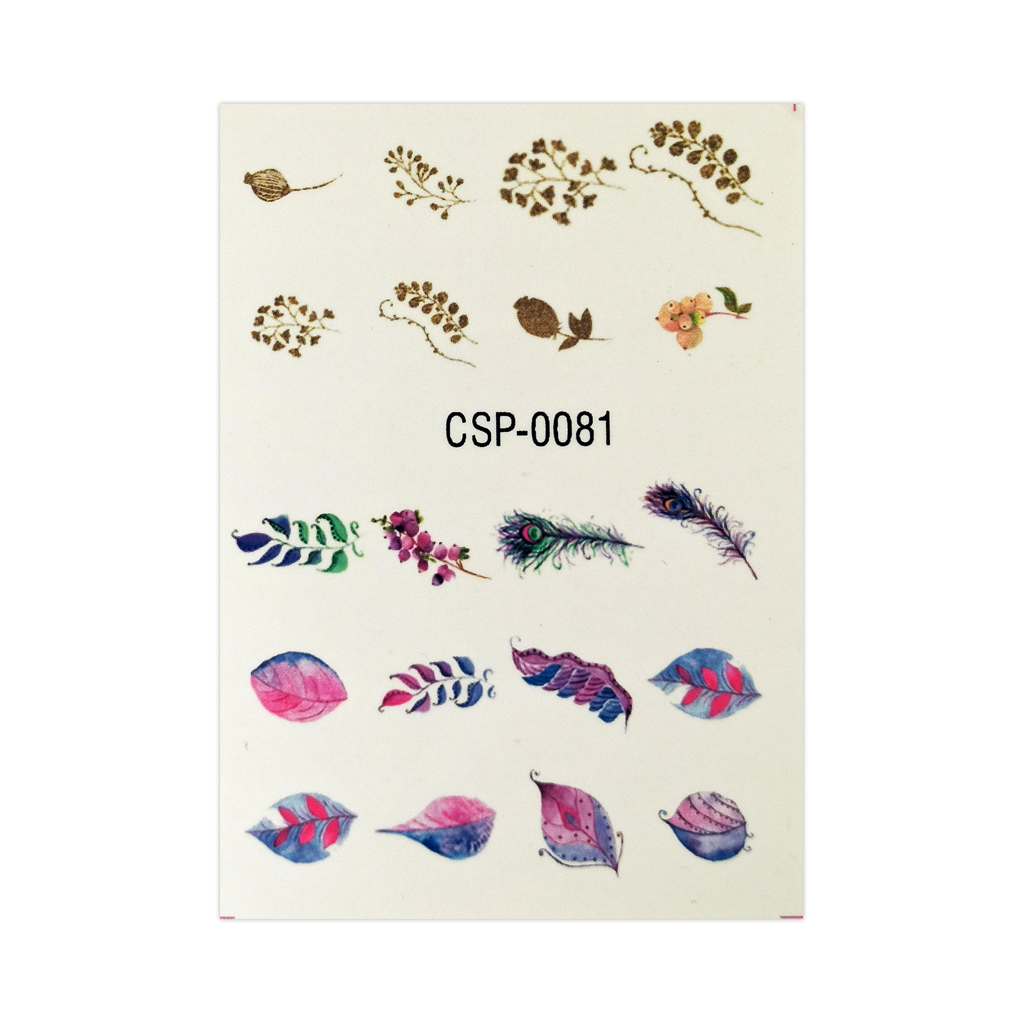 اسلایدر ناخن مدل برگ کد 81