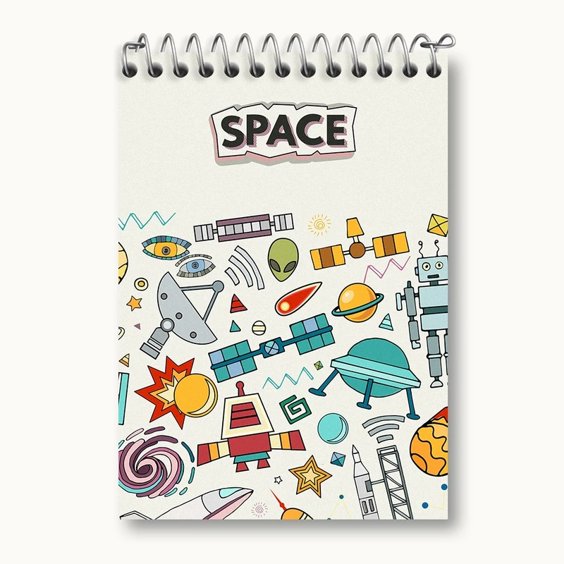 دفتر یادداشت 50 برگ خندالو مدل فضایی کد N586