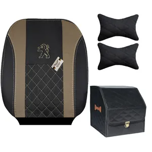 روکش صندلی خودرو سوشیانت مدل فابریک مناسب برای پژو پارس به همراه پشت گردنی و باکس صندوق