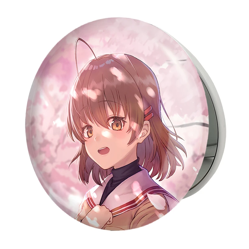 آینه جیبی خندالو طرح ناگیسا انیمه کلند Clenned مدل تاشو کد 22385 