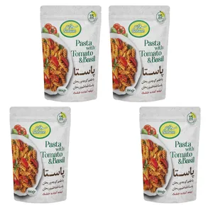 پاستا با طعم گوجه و ریحان سبزان - 180 گرم بسته 4 عددی