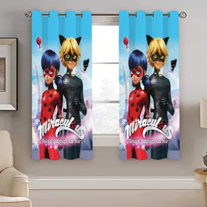 پرده نیروانا طرح دختر کفشدوزکی کودک مدل هازان کد 8211 سایز 140×200 سانتی متر