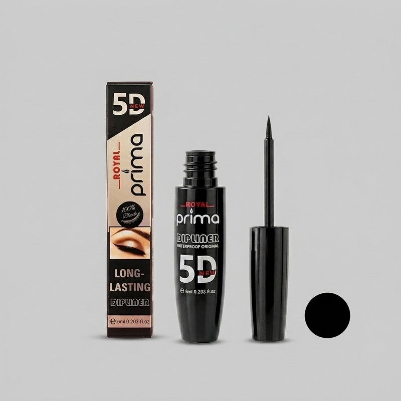 خط چشم ماژیکی رویال پریما مدل 5D رنگ مشکی حجم 6 میلی لیتر